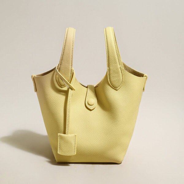 Playful Leather Bucket Bag - Image 5