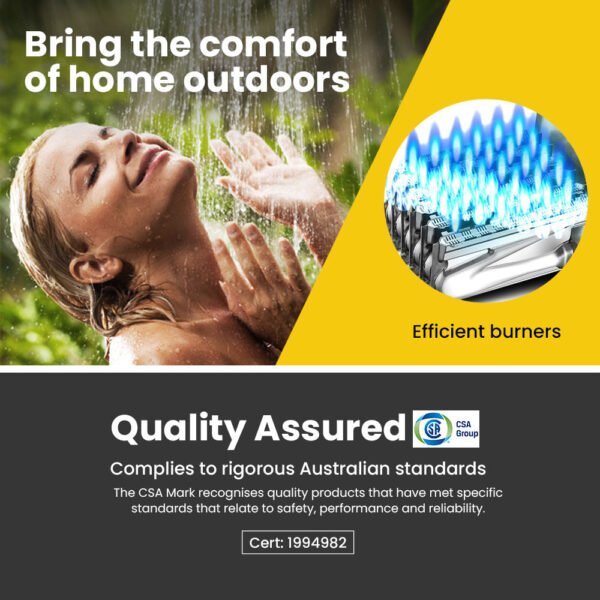 NNEMB Portable Gas Outdoor Camping Hot Water Heater System-with 12V Pump-Shower Head-White - Image 4