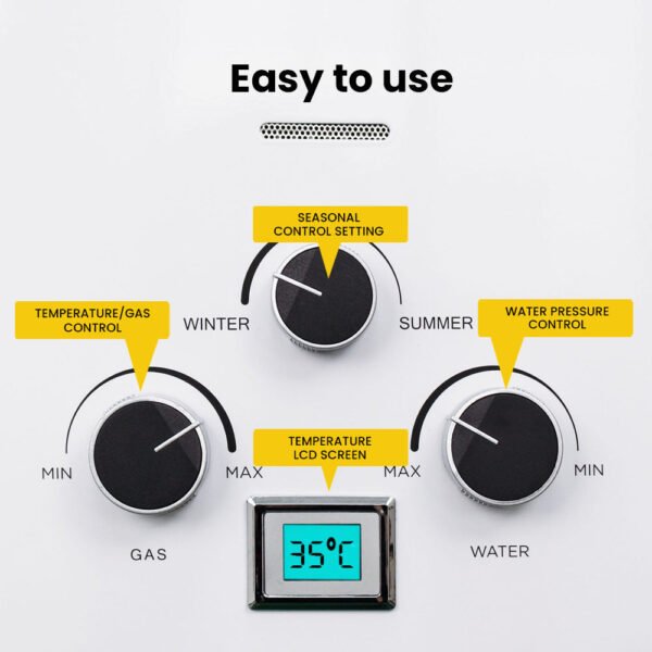 NNEMB Portable Gas Outdoor Camping Hot Water Heater System-with 12V Pump-Shower Head-White - Image 3