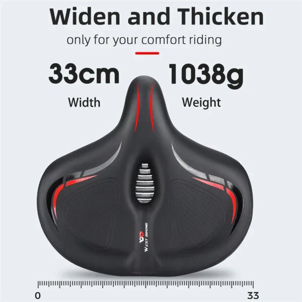 Oversized Comfort Bike Seat for Electric, MTB, and Stationary Bikes - Image 3