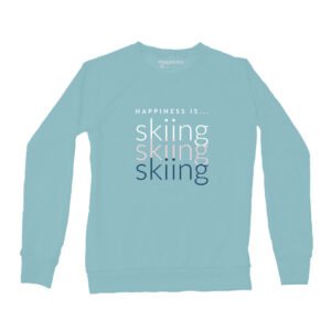 Women's Skiing Skiing Skiing Crew Sweatshirt, Teal