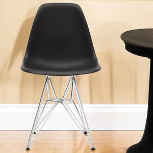 Black-And-Silver-Acrylic-Dining-Side-Chair