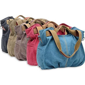 blueberry Crush - ARM-CANDY-Handy-Natural-Canvas-Handbag