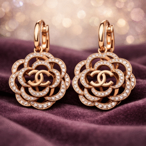 Rose-18kt-Rose-Crystal-Earring