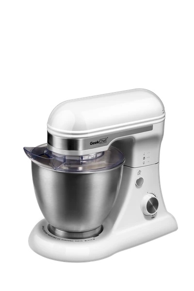 Geek Chef 4.8QT Electric Stand Mixer, 12 Speeds Tilt-head With Dough Hook, Whisk, Beater, Bowl, Rotary Knob, Home Kitchen Use, White - Image 4
