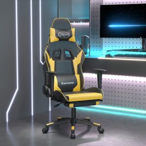 Gaming-Chair-Black-and-Gold-Faux-leather