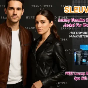Buy a Sleuve Luxury Genuine Leather Jacket - Women & Get FREE - Luxury Dead Sea Spa Gift Set !